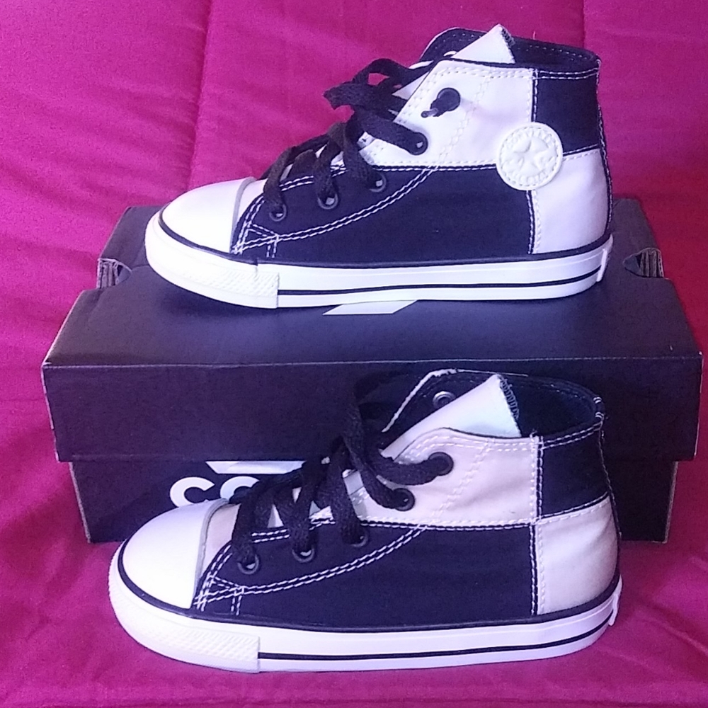 Toddler Converse All Star Hi Uv In Black/Magenta - Picture 3 of 16
